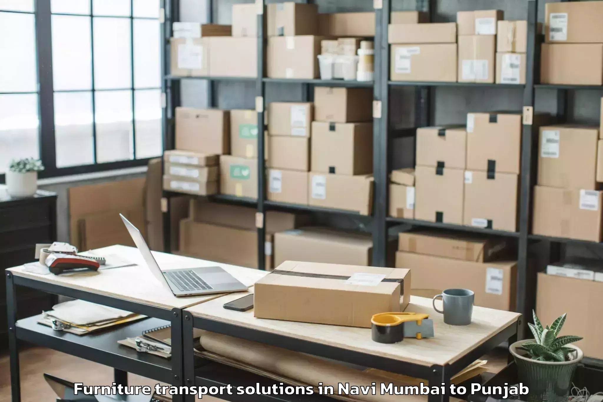 Easy Navi Mumbai to Rupnagar Furniture Transport Solutions Booking